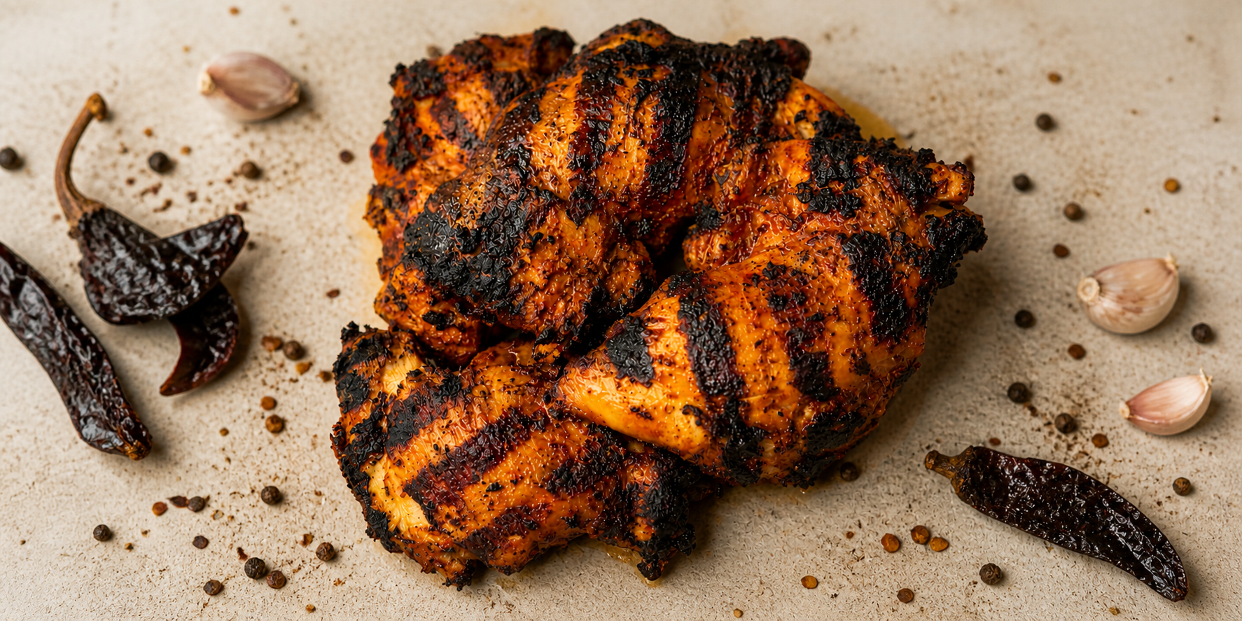 Pollo Asado grilled chicken thighs